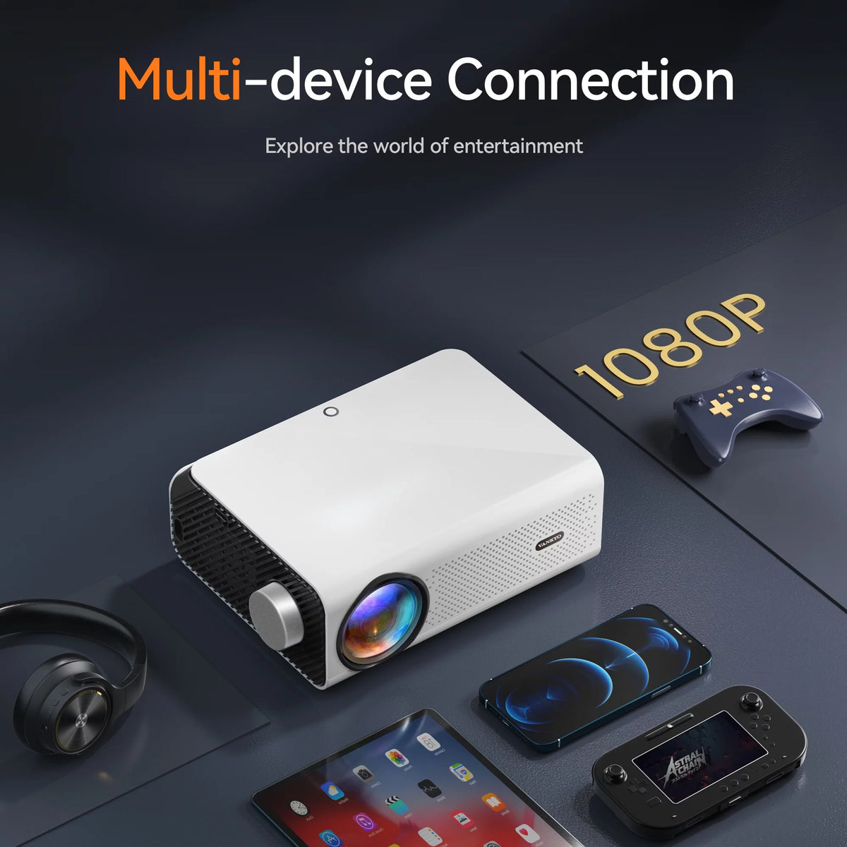 Native 1080P Mini Projector with Bluetooth C90173