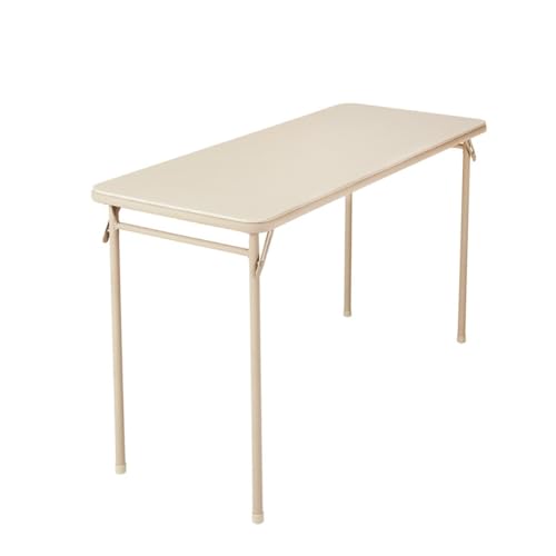 Folding Serving Table 20" x 48" Antique Linen Y6561