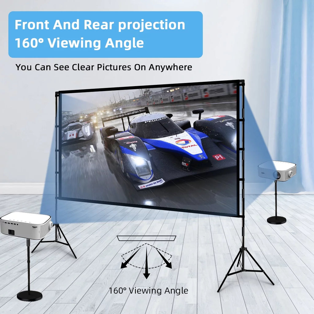 120inch 16:9 4K Projector Screen with Stand and Carry Bag G998583