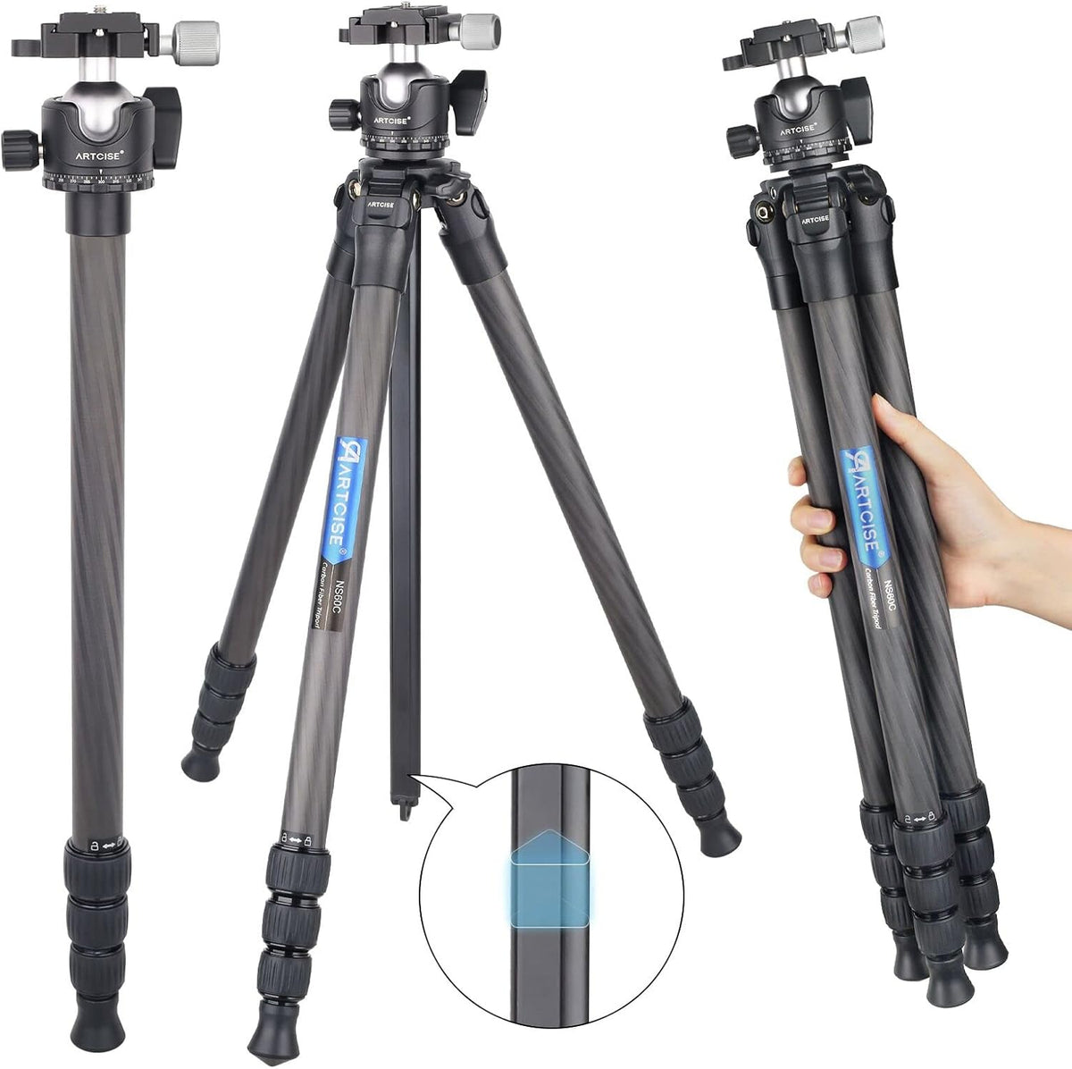 Camera Tripod with Ball Head and Carry Bag N274