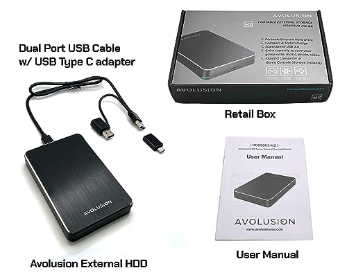 1TB USB 3.0 Portable External Hard Drive S1963