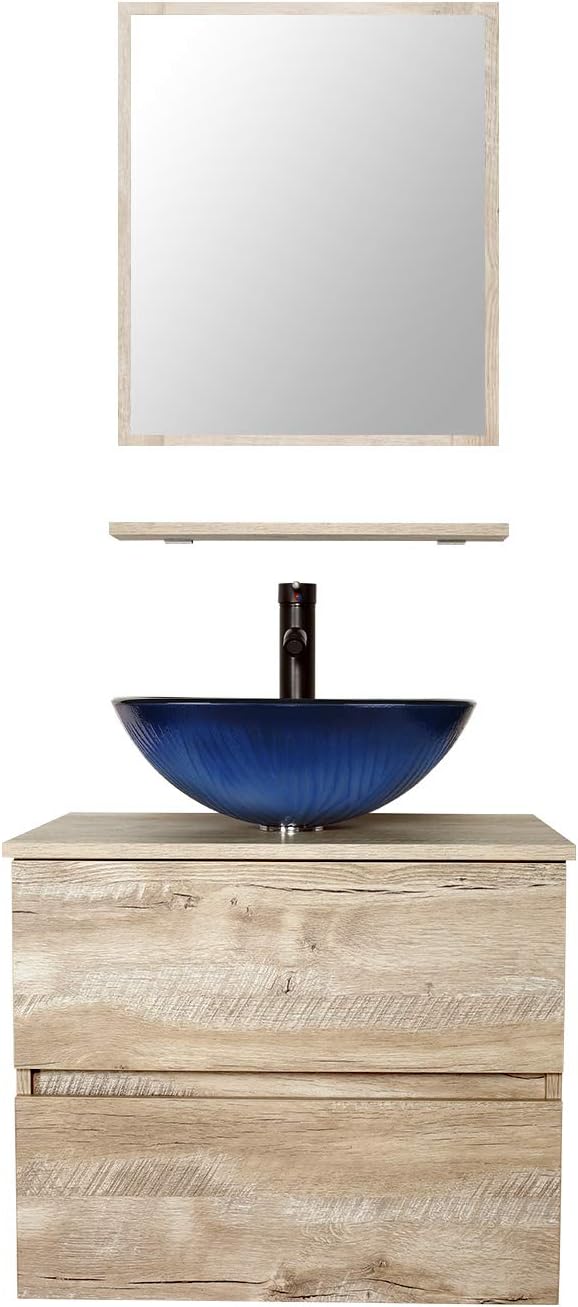 24 Wall Mounted Bathroom Vanity, 2 Drawers P63301