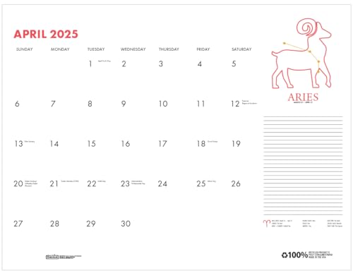 18.5 x 13 Inches Monthly Desk Pad Calendar C7849