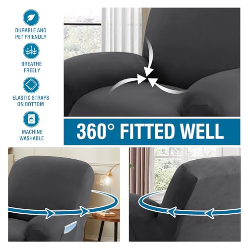 Camel Recliner Chair Cover 1-Piece Stretch Slipcover with Elastic Bottom T64192