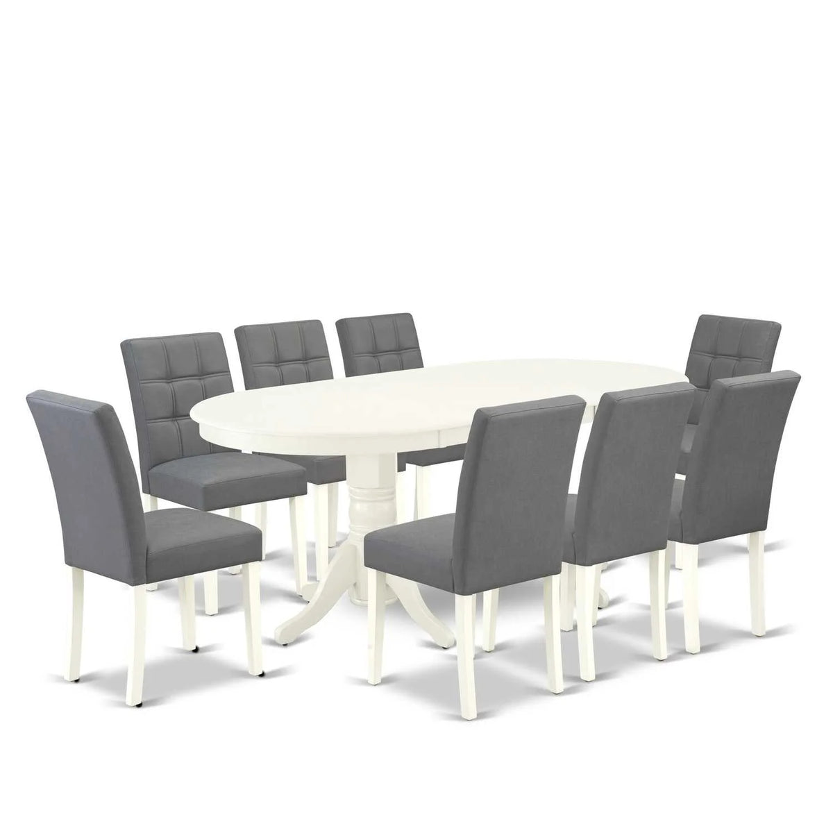 9 Piece Dining Room Table Set with Oval Table and 8 Chairs N786870