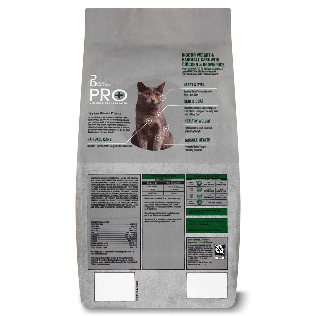 Indoor Weight & Hairball Care Dry Cat Food Z2865
