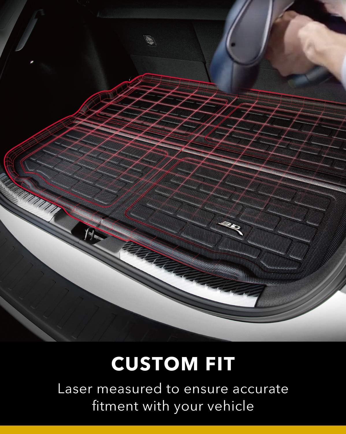 All-Weather Rear Trunk Well Mat for Tesla Model Y 7-Seat 2021 Custom Fit Cargo Liner B189658