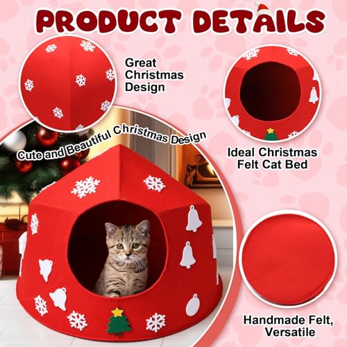 Large Christmas Cat Bed with Detachable Washable Cover T84957