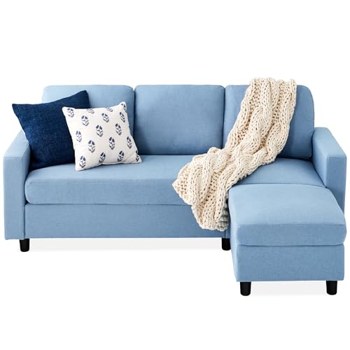 Beige Upholstered Sectional Sofa with Chaise W9464