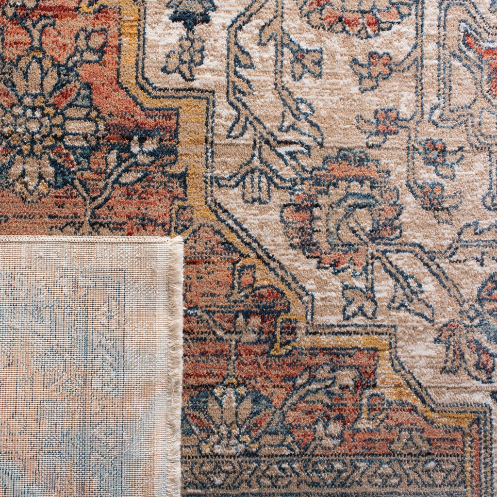 Navy Ivory Floral Bordered Area Rug 6' x 9' K39809