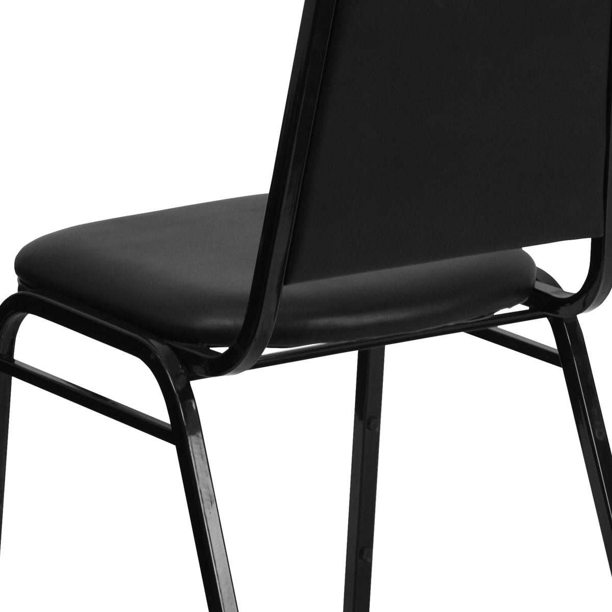 4 Pack Black Vinyl Stacking Banquet Chair Q4356