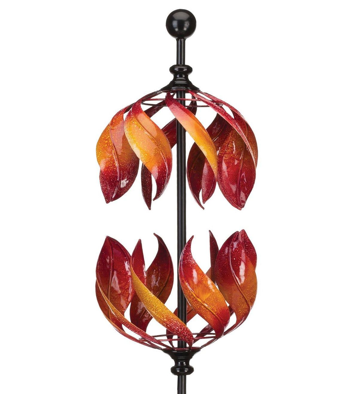 Red Double Flame Vertical Wind Spinner Y544369