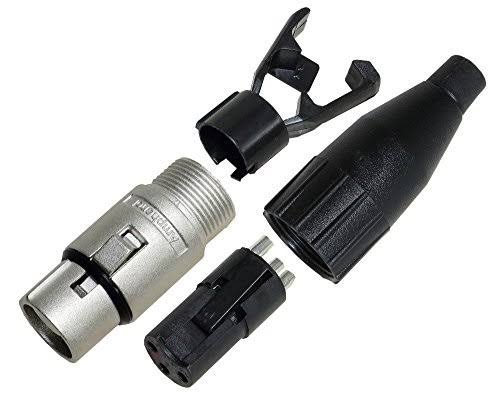4 Units 1 Foot Canare L-4E6S Star Quad Balanced Microphone Cables with Amphenol Silver XLR Connectors B184581