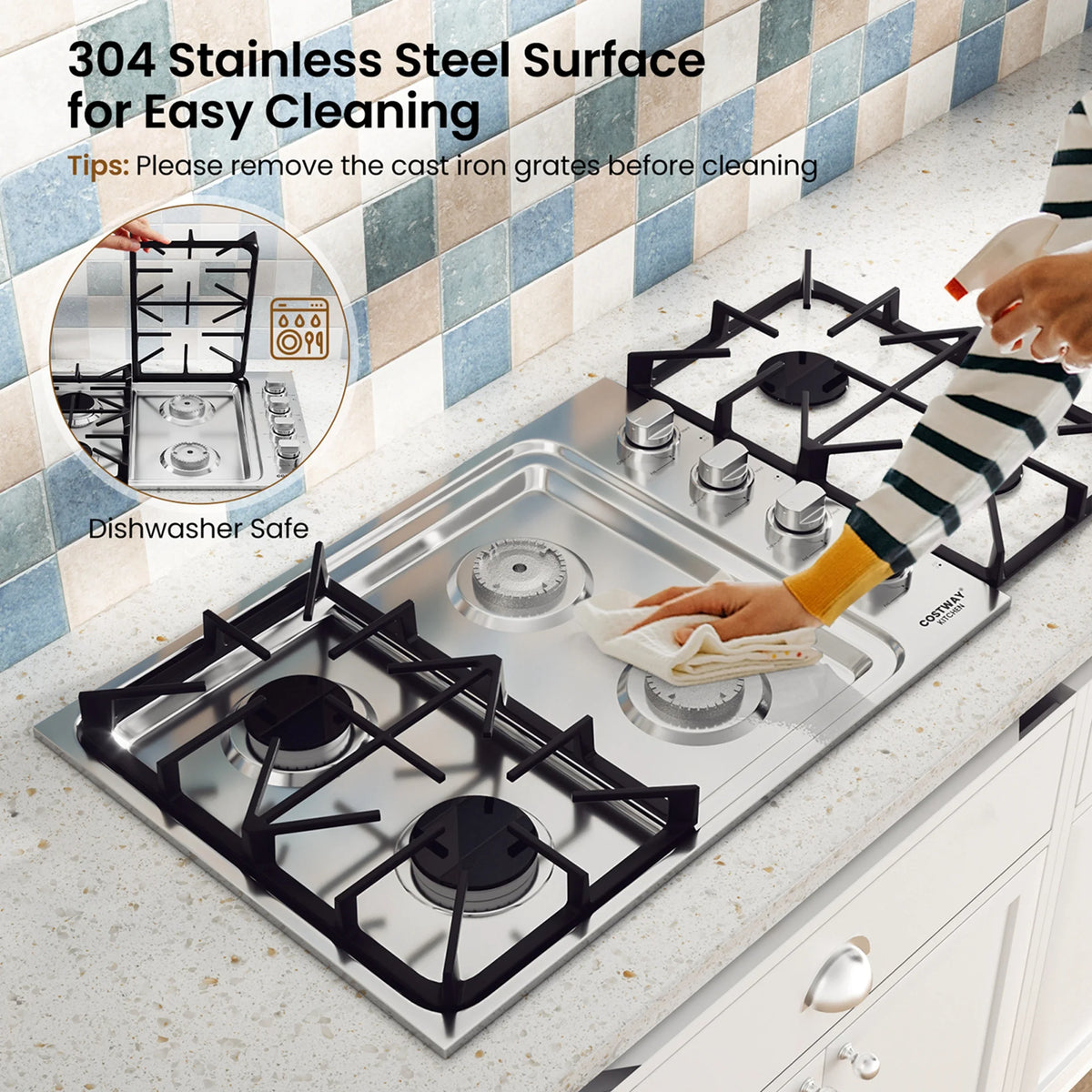 30 Gas Cooktop with 4 Sealed Burners K473723