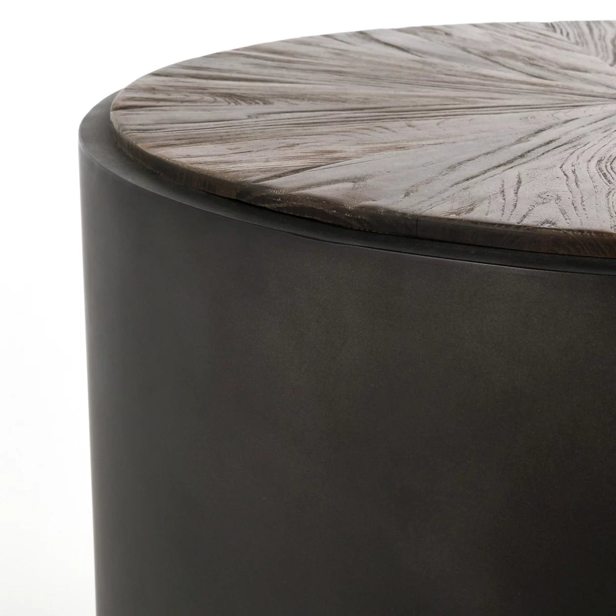 24 Inch Round Drum Wood End Table Z68655