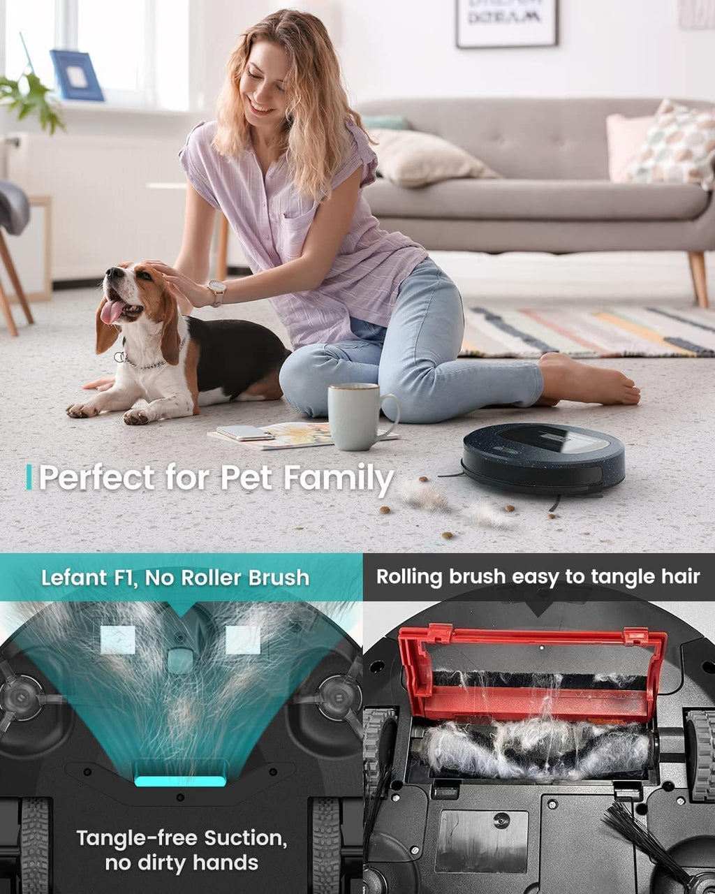 Slim Robot Vacuum with 4000Pa Suction, 200 Mins Runtime, 600ml Dust Bin D59910
