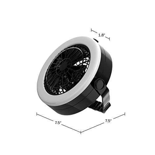 2-in-1 Camping Lantern with Fan Set of 2 Portable Rechargeable K760