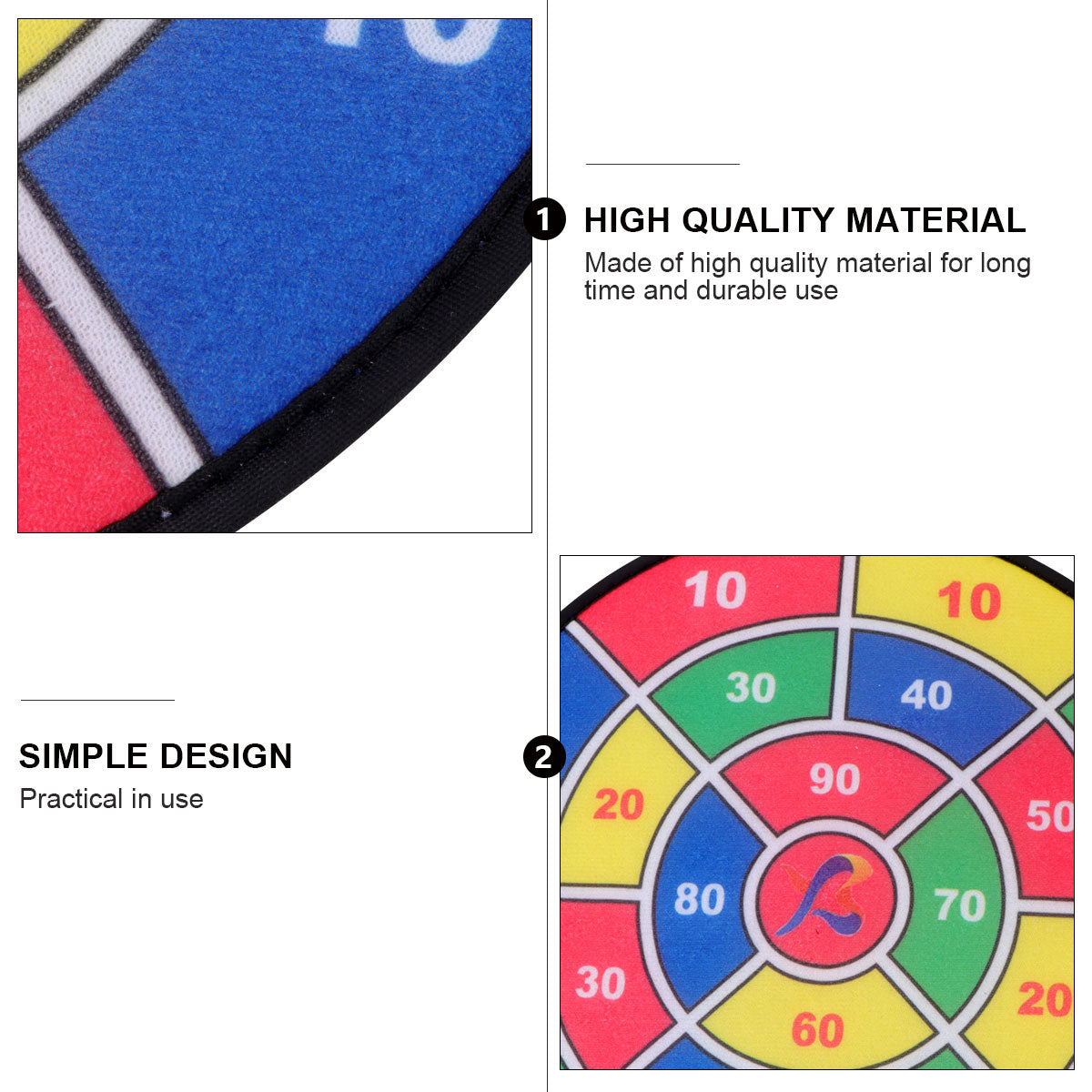 Safety Dart Board Toys Practice Target Sticky Ball Shooting Toy Interactive Prop Party Game Supplies (30cm, 6pcs Sticky Ball and 6pcs Darts) V1684