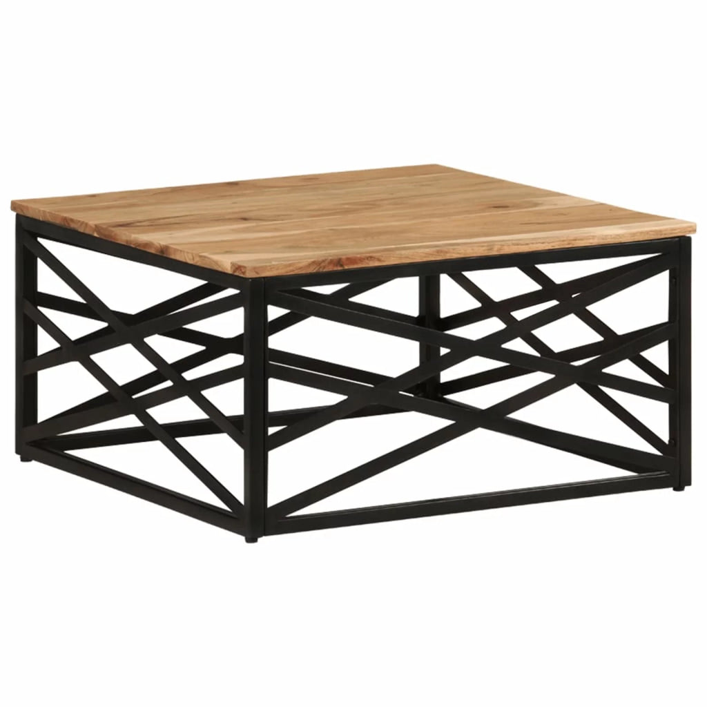 Acacia Wood Steel Coffee Table F99012