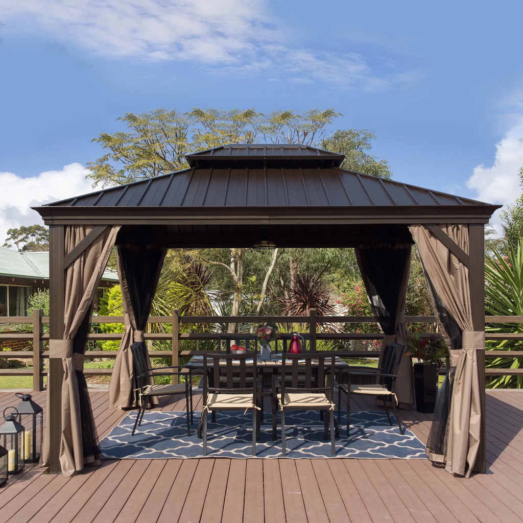 12 ft. W x 10 ft. D Aluminum Hardtop Gazebo O55504