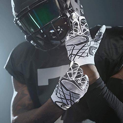 Cutters Game Day No Slip Football Gloves - Receiver Glove with High Tack Silicone Grip O523034