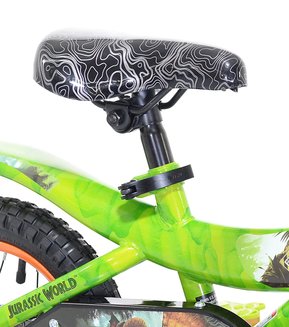 Green and Orange 12-inch Boy's Bicycle with Training Wheel U3245