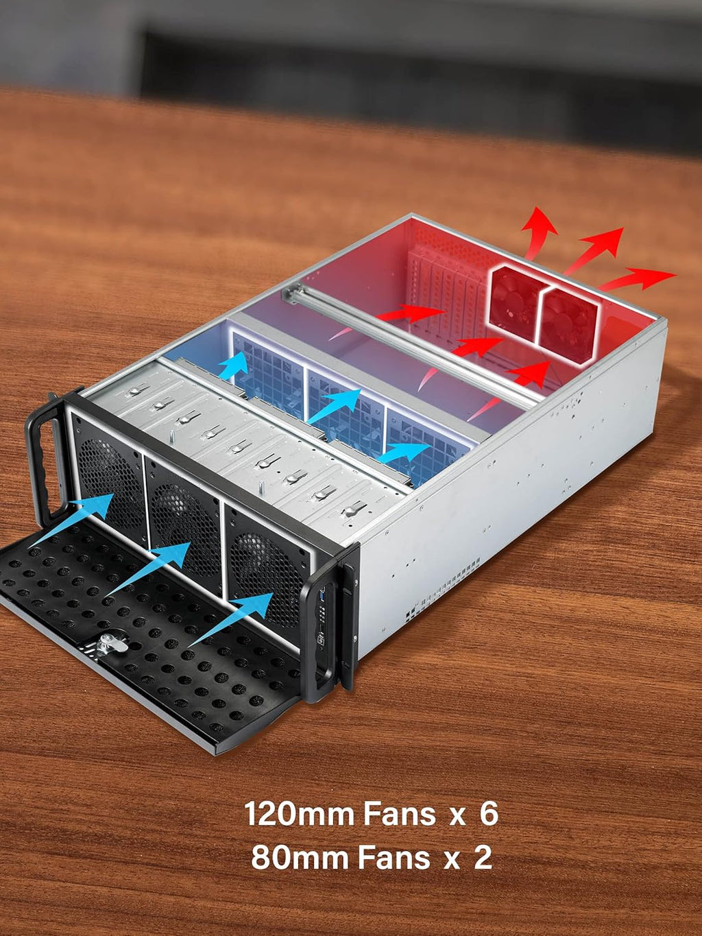 15 Bay 4U Rackmount Server Case with 6x 120mm Fans A4780