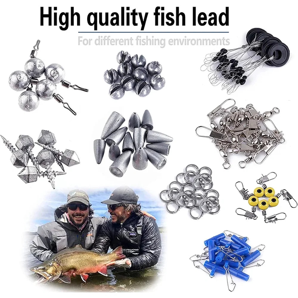 257pcs Fishing Tackle Box with Lures and Hooks B8177