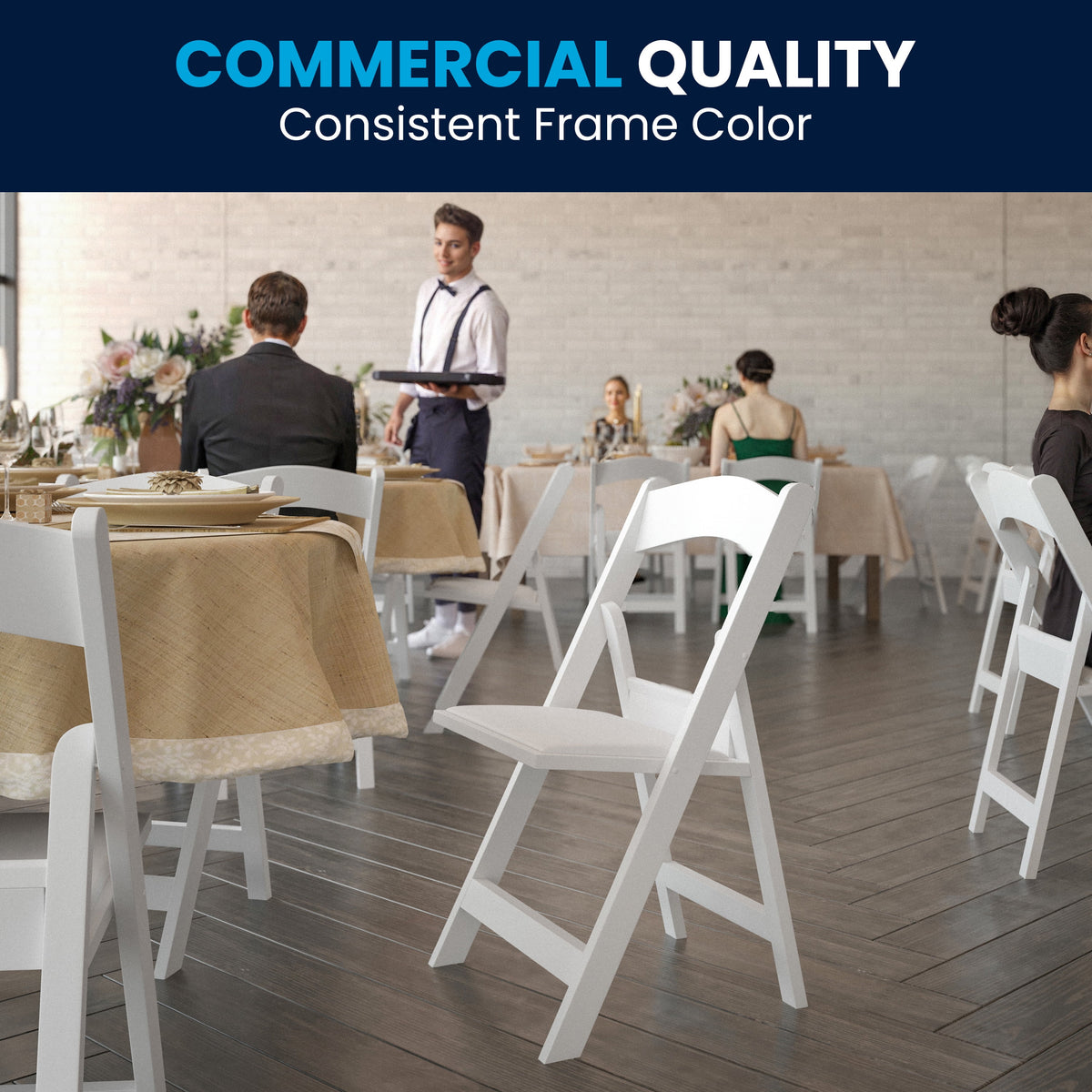 Red Mahogany Resin Folding Chair 4 Pack D84679