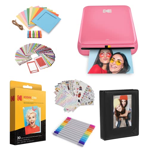 Portable Mini Color Wireless Photo Printer - Zink 2x3” Sticky-Back Photos - White C305