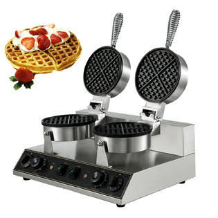 Double-head Commercial Round Waffle Maker Nonstick G21200