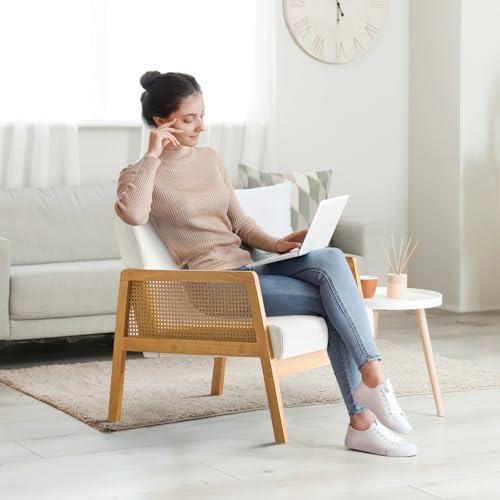 Linen Fabric Accent Chair Set of 2 Beige P147890