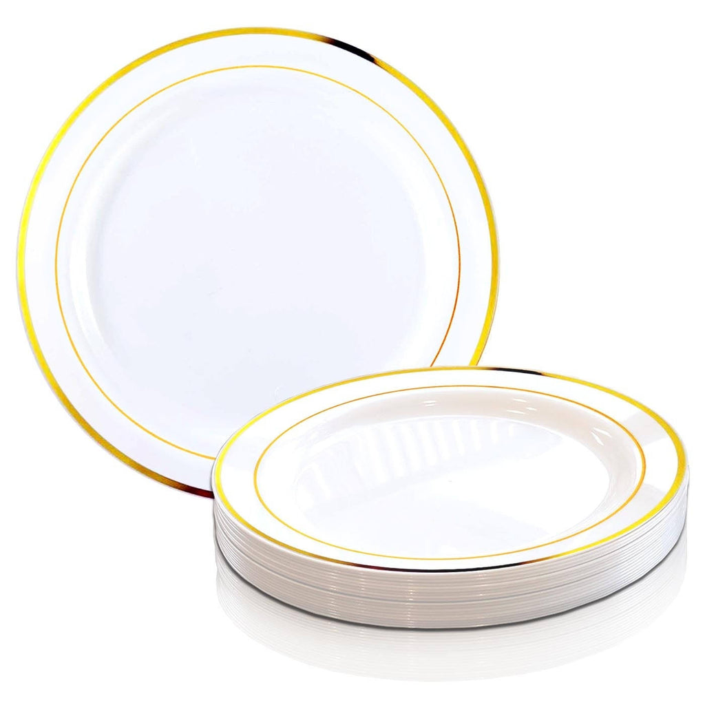 White Plastic Buffet Plates 120ct P68225