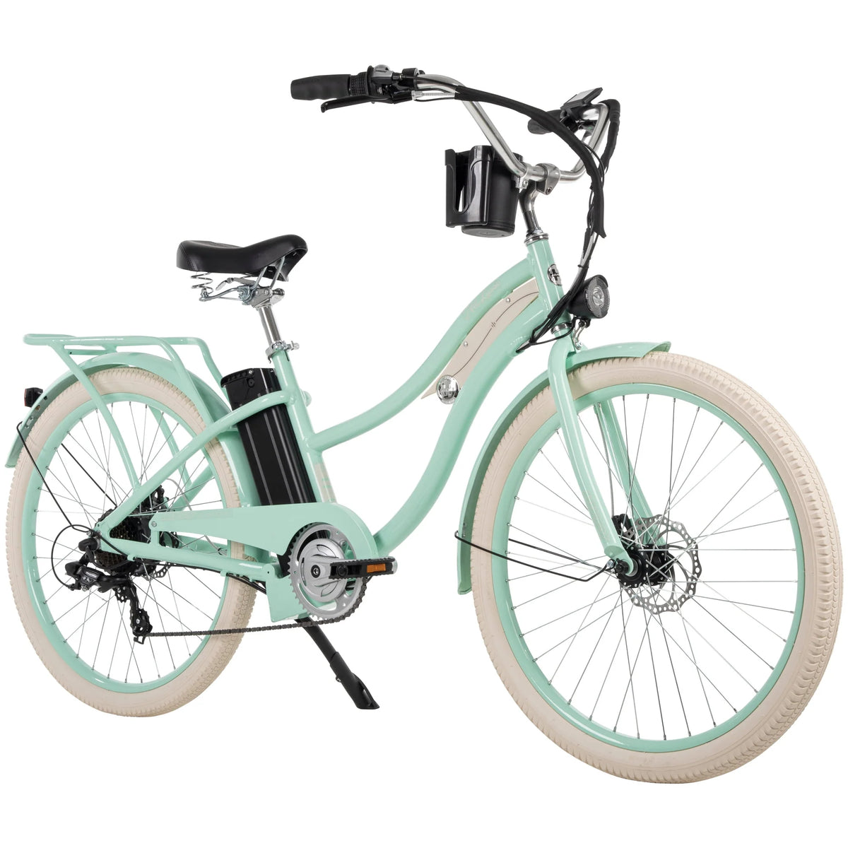 Mint Green 26-in 7-Spd Electric Cruiser Bike M2938
