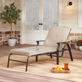 Red Cushion Steel Outdoor Chaise Lounge P584