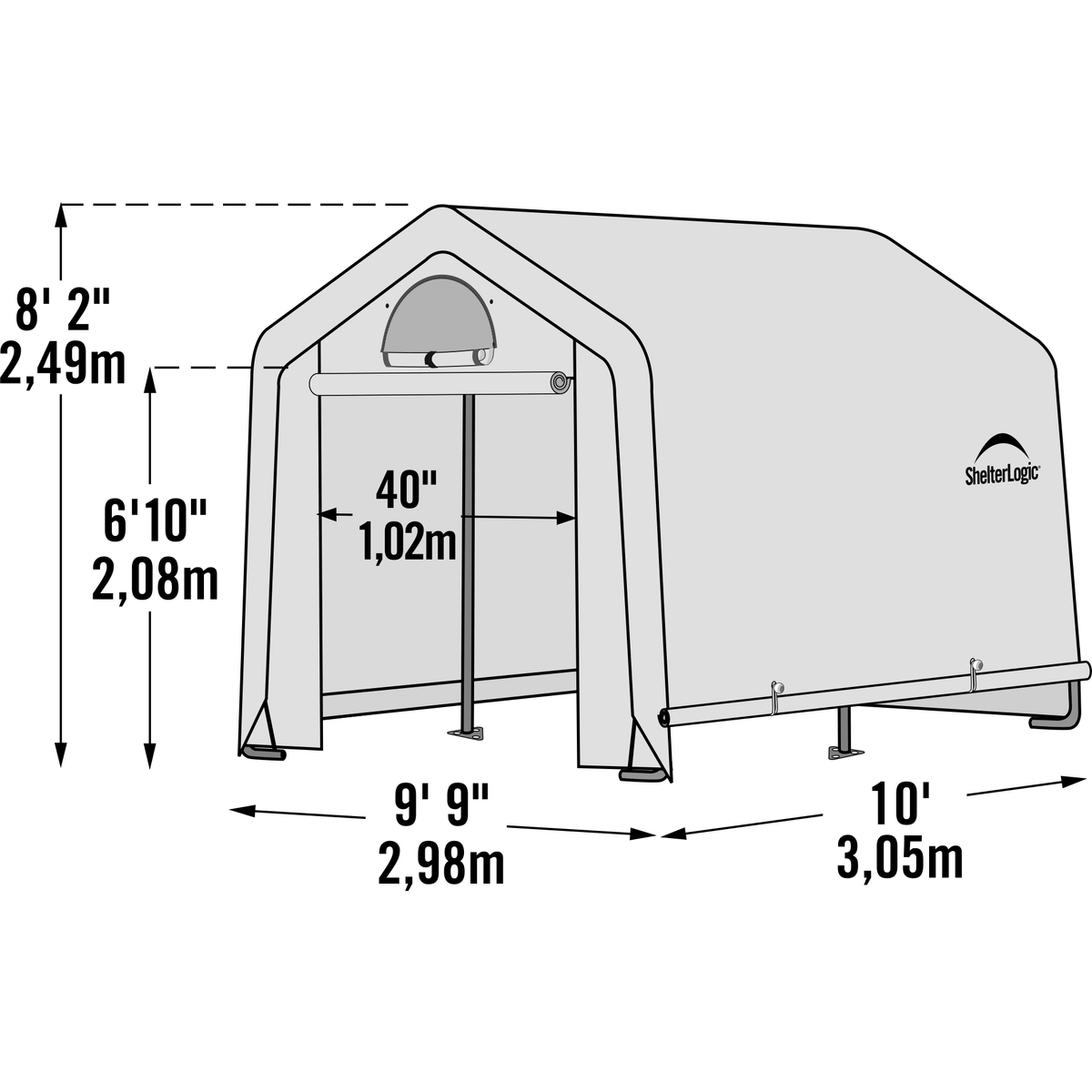 10 x 10 x 8 Greenhouse D9635