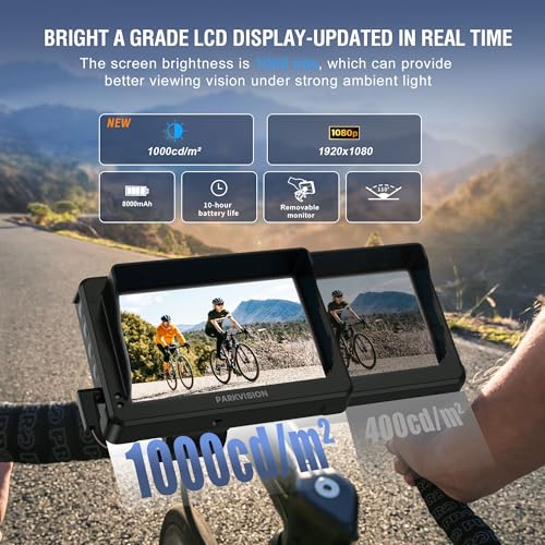 Bicycle Rear View Camera with 4.3'' HD 1080P Monitor and 8000mah Battery X21658