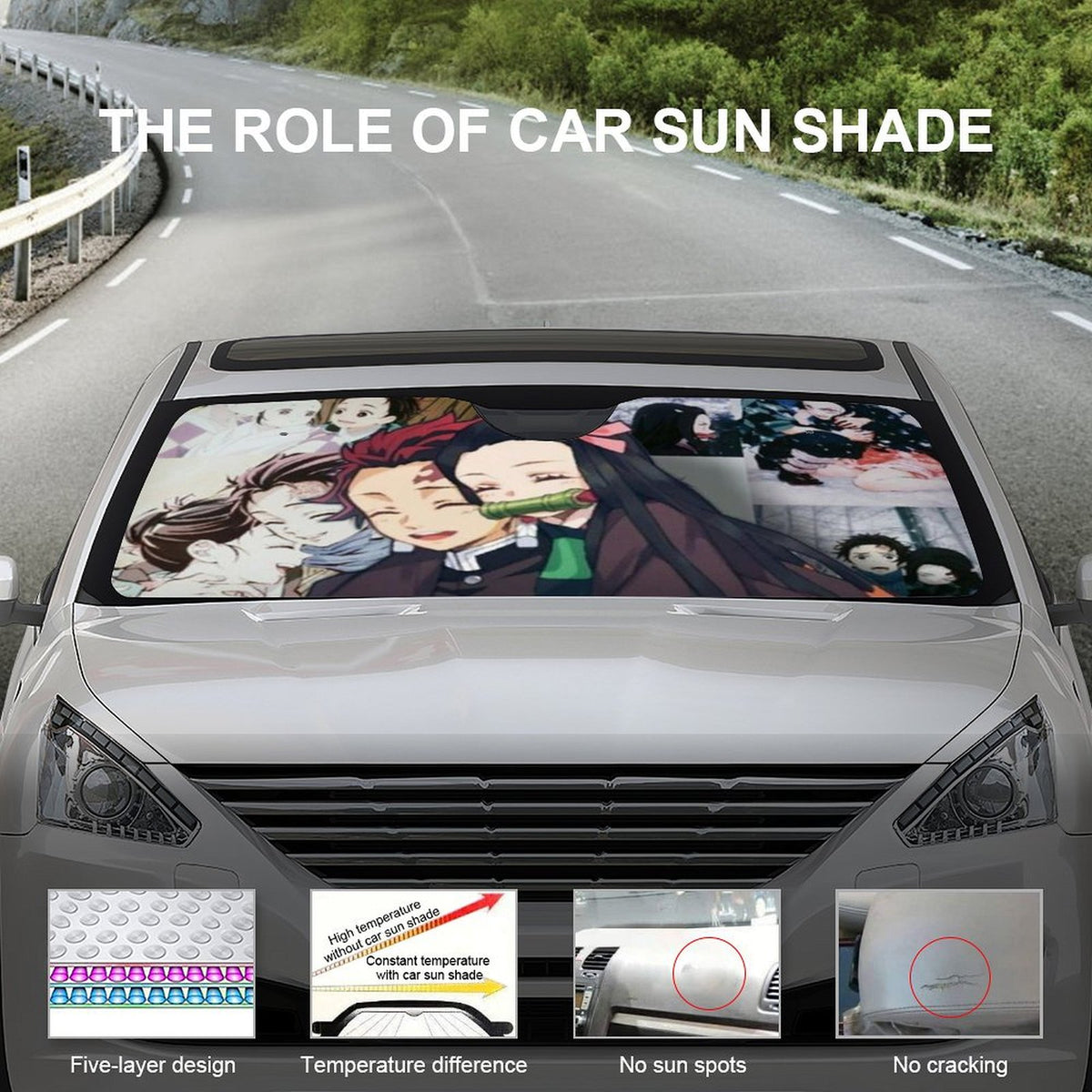 Foldable Reflective Car Windshield Sunshade V42566