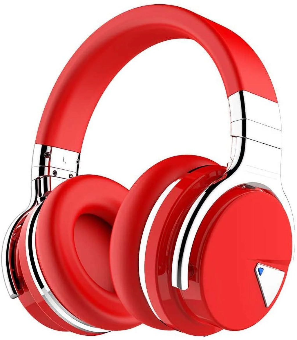 Active Noise Cancelling Bluetooth Headphones with Mic Deep Bass Wireless Over Ear (Black) Q27262