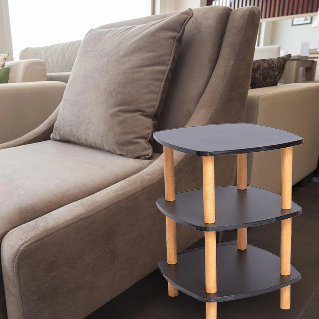 Black 3 Tier Side Table Q1981