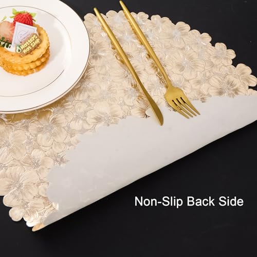 Gold Vinyl Placemats Set of 6 A832566