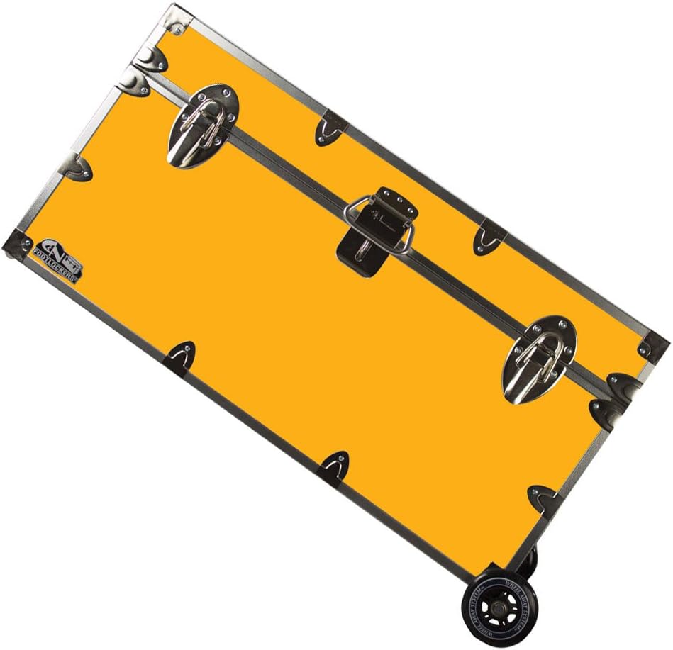 Large 32 x 18 x 16.5 Inches Lockable Footlocker with Wheels J246