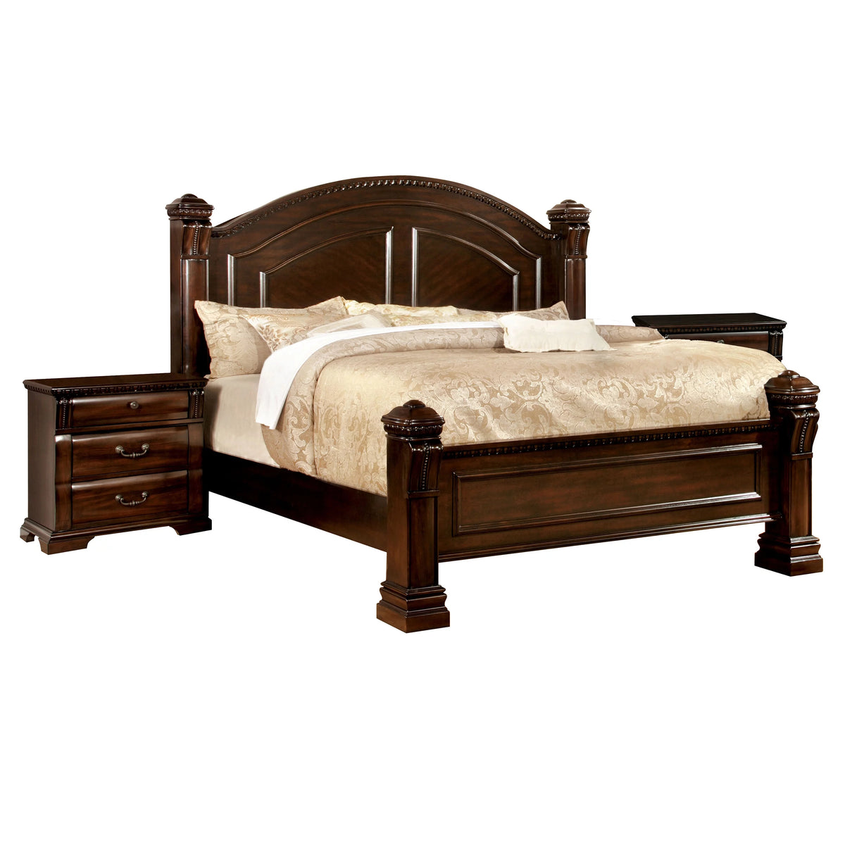 3-Piece Solid Wood Bedroom Set Eastern King U457097