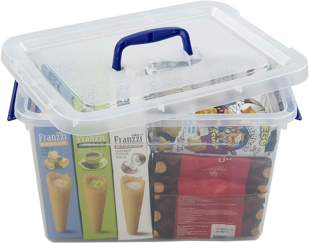 10 L Clear Plastic Storage Box with Handle, 6-Pack A917740