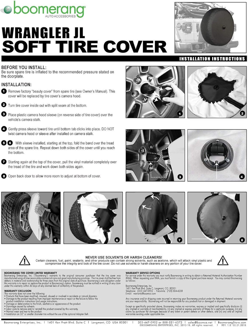 33 Soft Tire Cover for Jeep Wrangler JL P906477