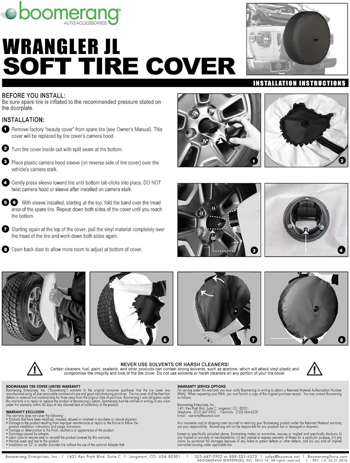 33 Soft Tire Cover for Jeep Wrangler JL P906477