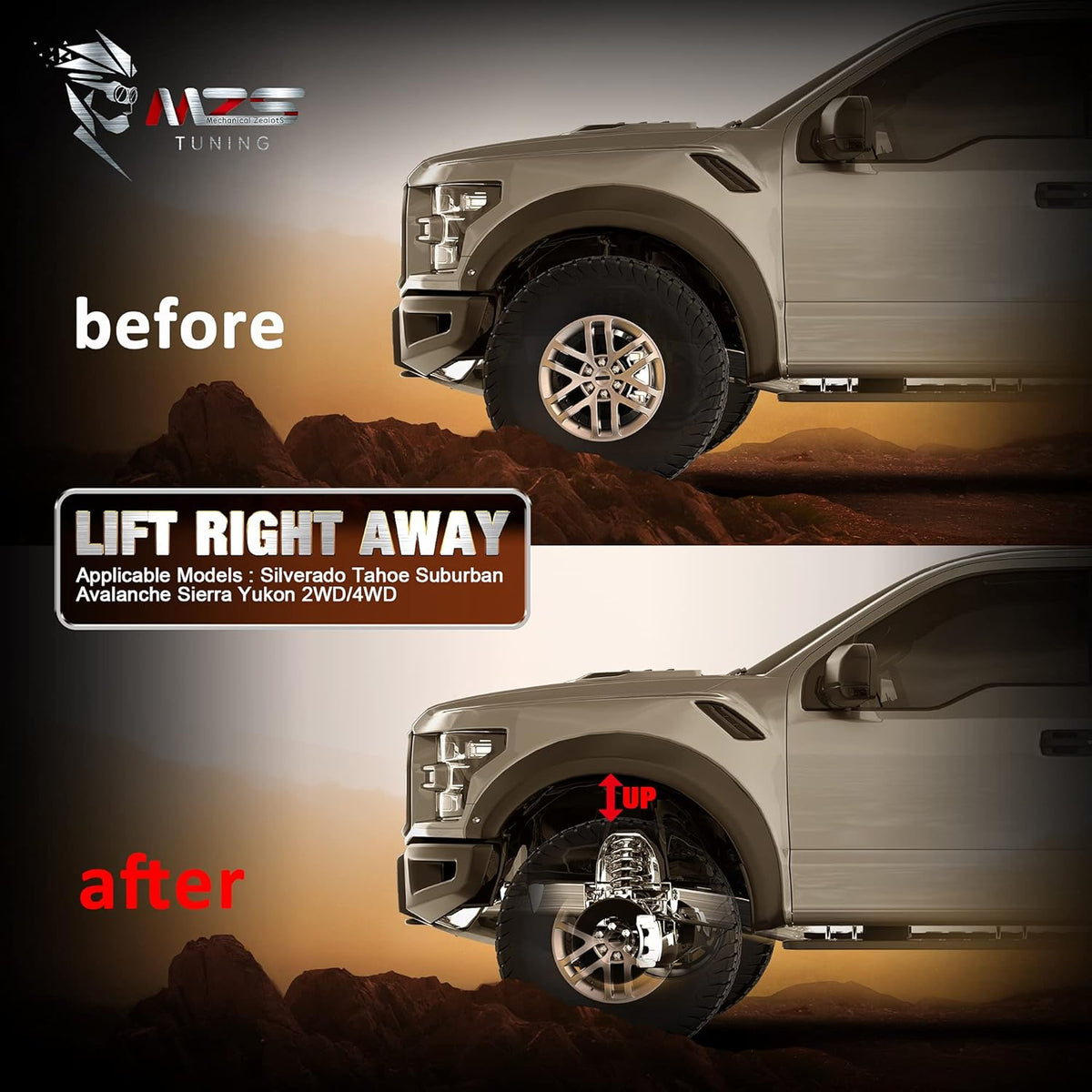 2.5 inch Front Leveling Lift Kit Pack of 2 T6823