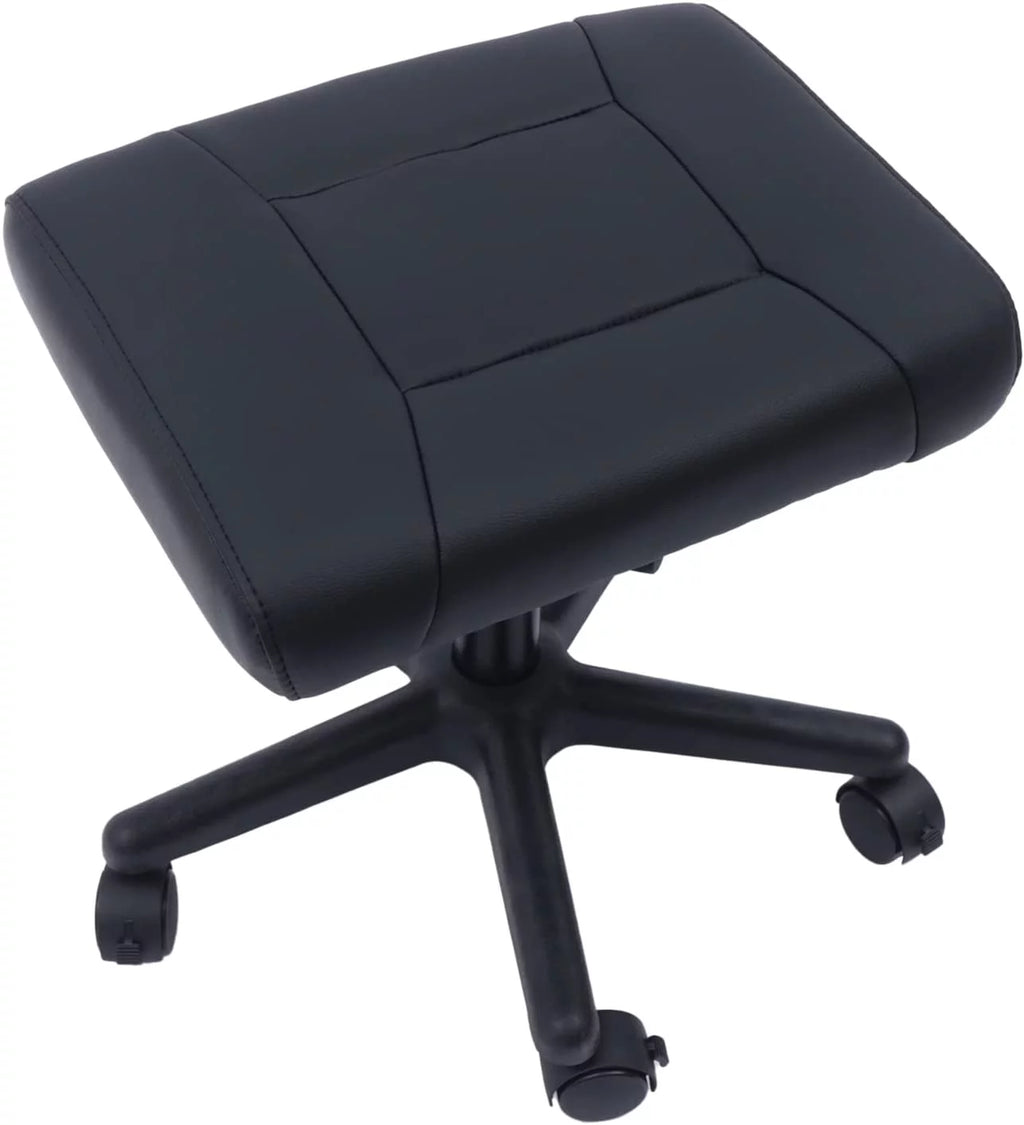 Height Adjustable Leather Foot Stool with Wheels X2811