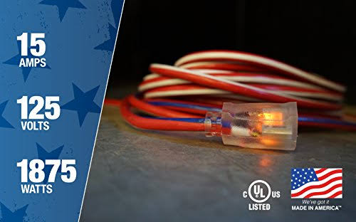 100-Feet 12/3 Extension Cord with Lighted End Q8942