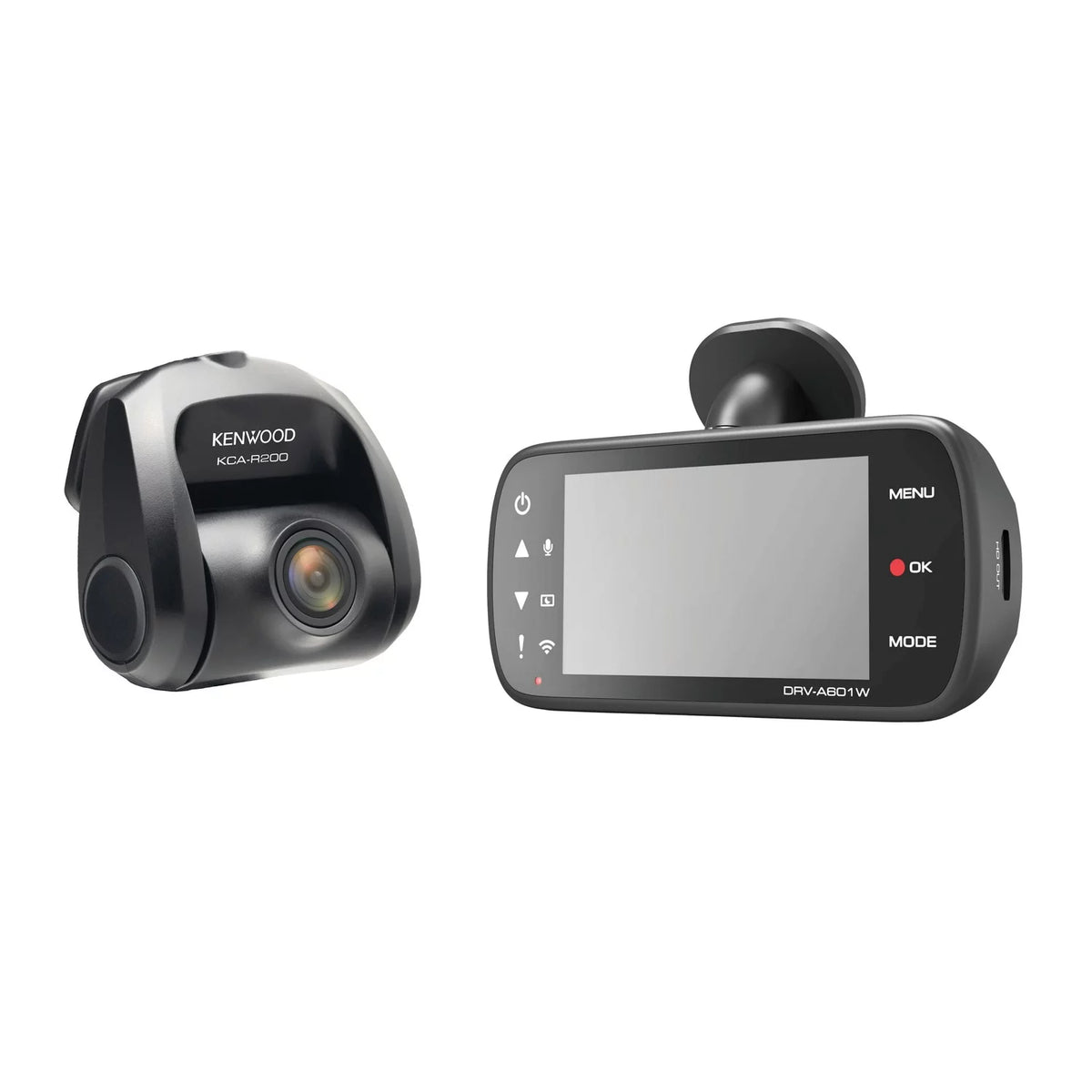 Dual-Camera Wide-Quad HD Drive Recorder with 3-Inch LCD R802